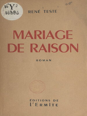 cover image of Mariage de raison